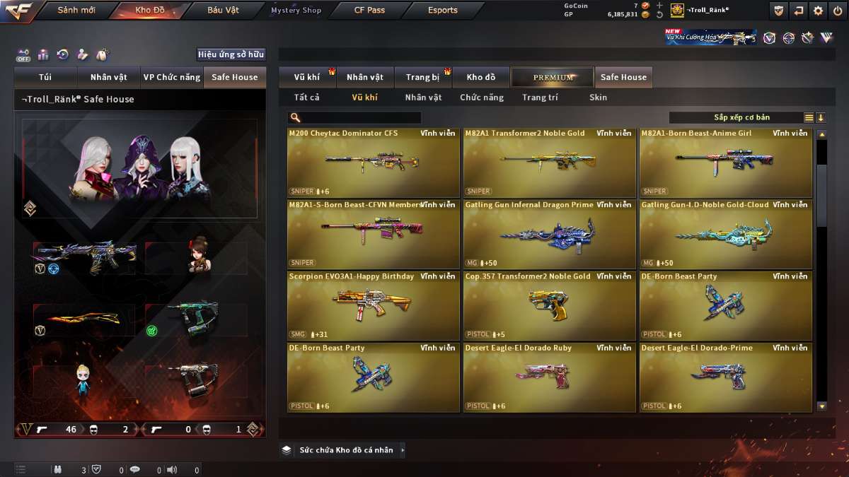 shop acc cf uy tin gia re